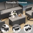 thumbnail image 6 of ELPOSUN Outdoor Patio Sectional 3-Seater Sofa Set of 2,6 Pieces All Weather Wicker Patio Furniture Set High Back Patio Couch with Ottomans for Porch,Garden,Backyard,Black&Gray, 6 of 8