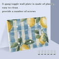 thumbnail image 3 of Yayeee Toggle Light Switch Wall Plate 2-Gang 4.56"x4.48" Decorative Outlet Cover, Retro Lemon Leaves, 3 of 7