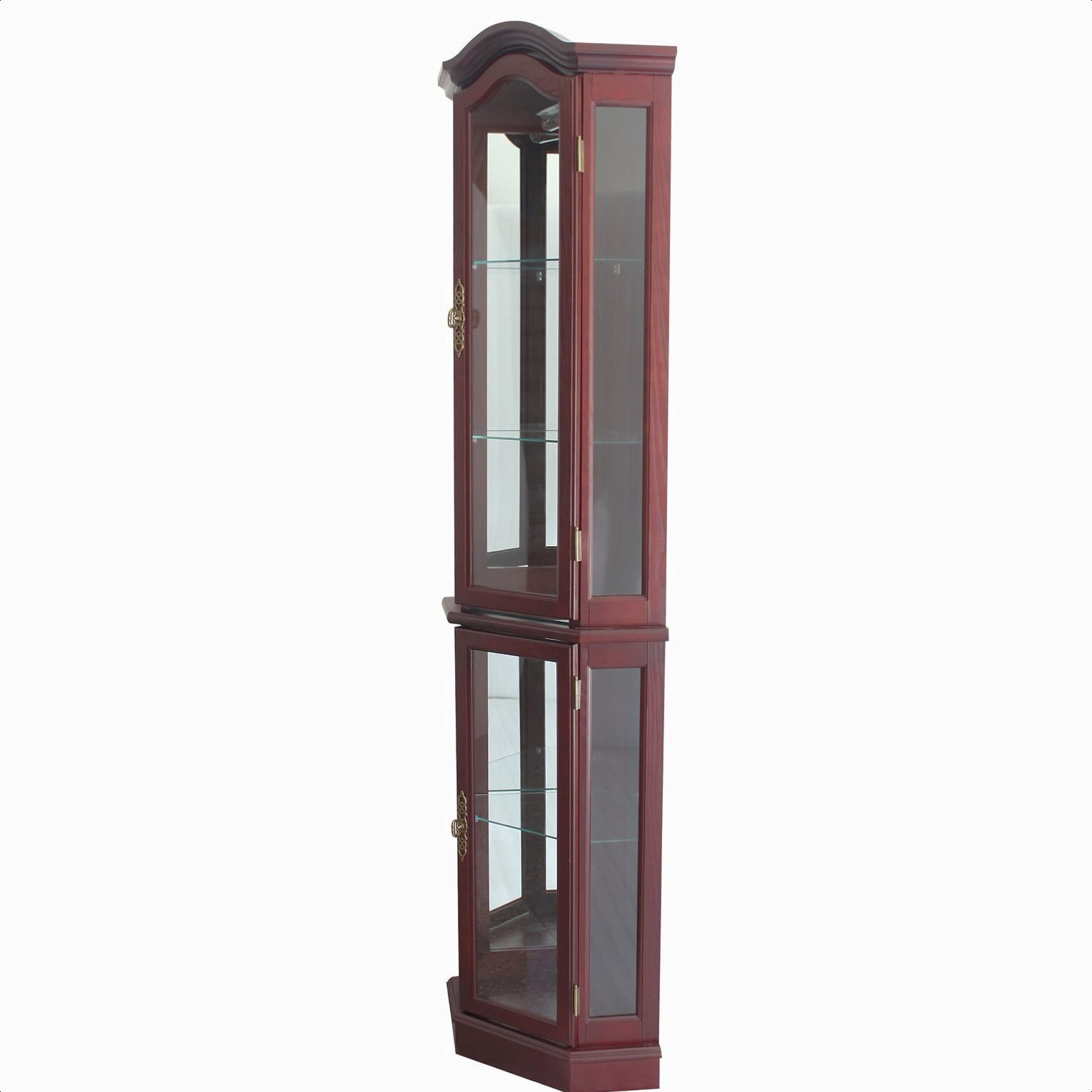 Randalstown lighted corner curio cabinet andover mills deals