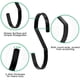 thumbnail image 3 of 10 ganchos para colgar resistentes en forma de S, acabado cromado, para bufanda, ropa, utensilios de cocina, utensilios, plantas, toallas, herramientas de jardinería, ropa (negro), 3 of 5