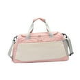 thumbnail image 3 of Bolsa de deporte para gimnasio, equipaje, bolsa de viaje, bolsa de lona para natación, ejercicio al aire libre, hombres y mujeres Beige rosa, 3 of 8
