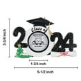 thumbnail image 3 of Maxora Personalized Gift Customized 2024 Christmas Ornament Graduate Photoframe Black Free Customize, 3 of 9