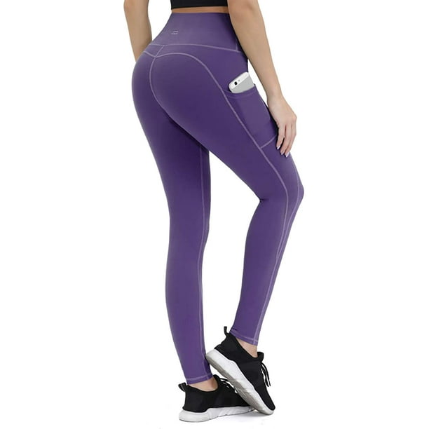 Yoga Pants for Women Leggings with Side Pockets Workout Running Tights 