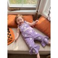 thumbnail image 6 of RUINIXCW Toddler Baby Girl Halloween Outfit Romper Overalls Infant Baby Girl Fall Winter Clothes Ghost Pumpkin Sleeveless Ribbed Bell Bottom Jumpsuit Overalls, 6 of 8