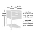 thumbnail image 3 of Sauder® Boulevard Cafe Side Table With Pull Out Tray and Drawer, White, 429411, 3 of 9