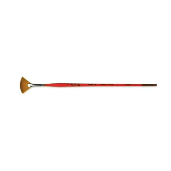 Raphael Kaerell Long Handle Oil & Acrylic Brush, Fan, Size 08
