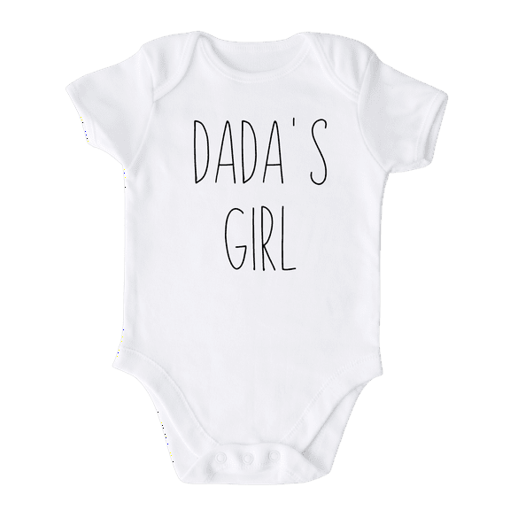 Dada's Girl Baby Bodysuit, Newborn Outfit, Baby Clothes, Gift for Children 18m White