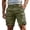 Green, variant on Cargo Shorts for Men Summer Comfortable Retro Elastic Waist Pockets Soft Outdoor Loose Mens Casual Shorts Black S