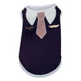 thumbnail image 2 of Shenmeida Small Dog Shirts Soft Breathable Cotton Puppy T Shirt for Small Dogs Girl Spring Summer Stripe Pattern Cartoon Printing Pet Tee Sleeveless Vest Cat Clothes Outfits, 2 of 7