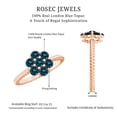 thumbnail image 6 of London Blue Topaz Flower Cluster Ring (1.25 CT, AAA Quality, Rosec Jewels), 18K Rose Gold, US 5.50, 6 of 7