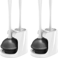 thumbnail image 5 of Toilet Plunger and Bowl Brush Combo for Bathroom Cleaning, White, 2 Sets, 5 of 6