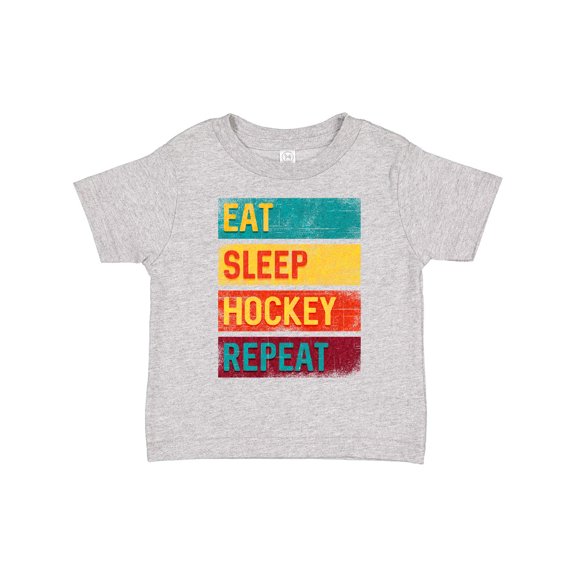 Inktastic Ice Hockey Eat Sleep Hockey Repeat Boys or Girls Toddler T-Shirt