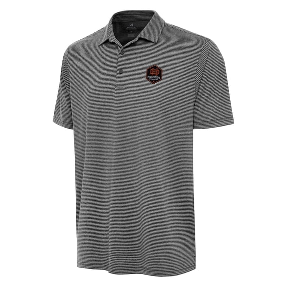 Men's Antigua Heather Black Houston Dynamo FC Scheme Polo