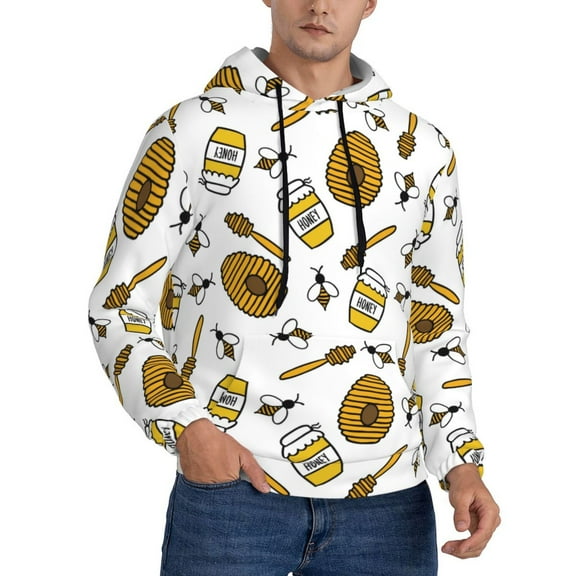 Hoodies for Men - Honey Long Sleeve Comfrt Men'S Fashion Hoodies & Sweatshirts, Sweatshirts for Men Hoodies Pullover Clothing Clothes with Pouch