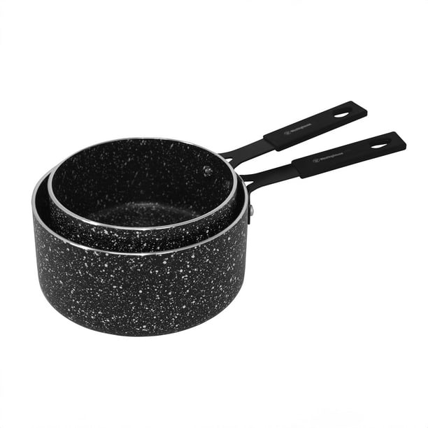 Westinghouse Set de Mini Ollas de Marmol Negro de 2 piezas WCCS000902DMBB