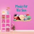 thumbnail image 3 of Ocean Beach Shell Made For The Sea Creatures Crab Octopus Fish Seahorse Clam Shellfish Urchin Kelp Queen Sweet Dreams Bedtime Unicorn Holiday Decorating Wall Decal Sticker - Size: 10 In X 9 In, 3 of 5