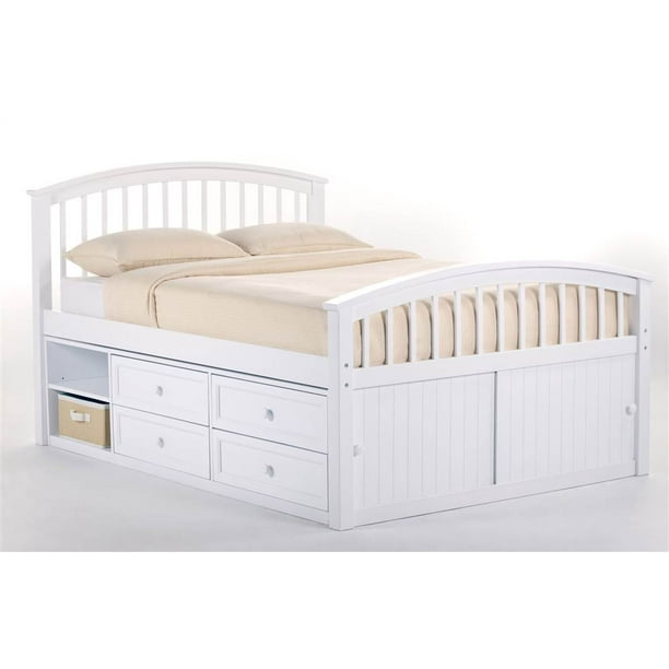 Tall queen captains platform storage bed. full size captain bed