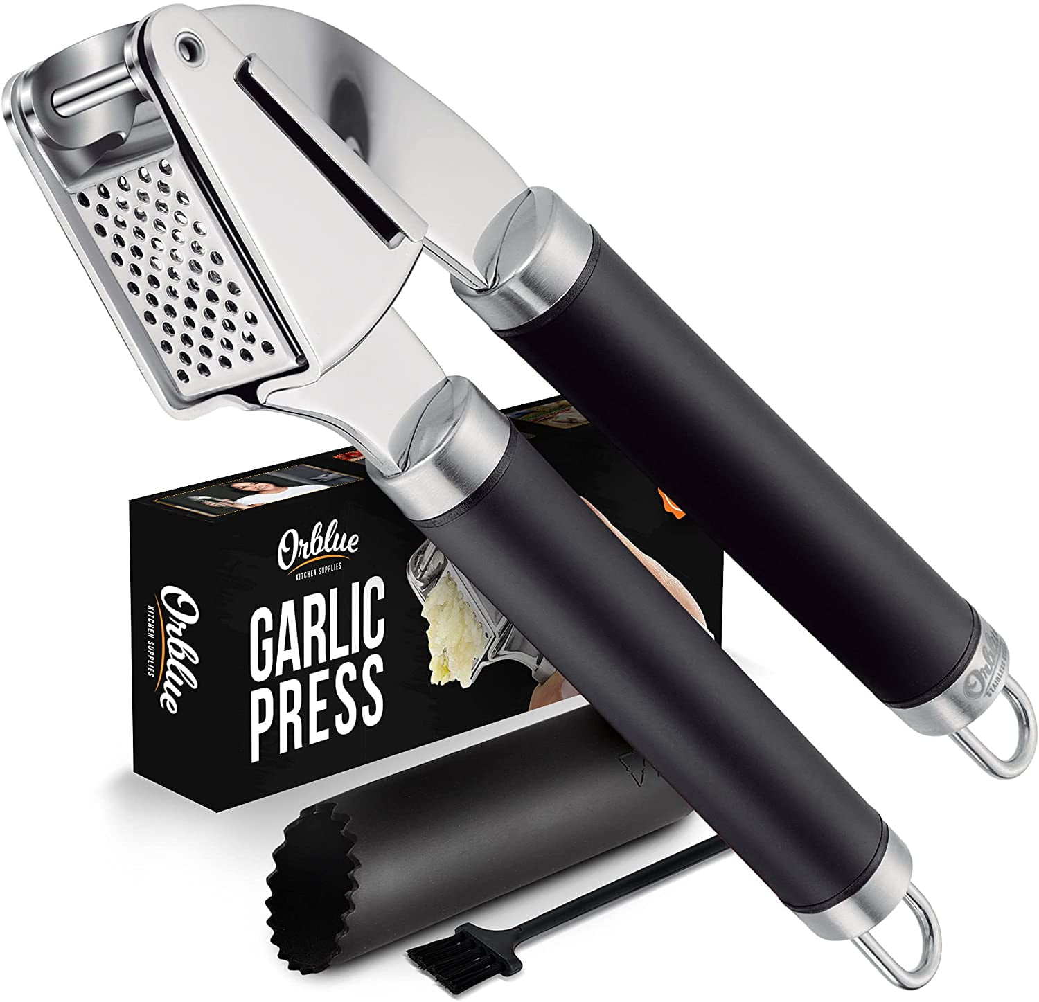 Rocker Garlic Press with peeler and scraper - The BBQ Allstars