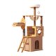 thumbnail image 3 of Torre para gatos de para gatos de interior, muebles de protección de varios niveles, torre de escalada para gatos, cama para gatos jugando , MarrÓn, 40x55x150cm, 3 of 10