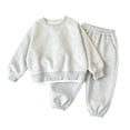 thumbnail image 3 of Coerni Boys Sweatpants Set 2 Piece Soft Fleece Crewneck Pullover Girls Sweatshirts & Jogger Sweatpants Tracksuit Kids Activewear Set, 3 of 5