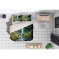 thumbnail image 1 of 3D Bosque Cascada Paisaje Funda de edredón Juego de ropa de cama Funda de edredón Fundas de almohada, 1 of 3