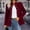 #0020-Wine, variant on Women's Stand Collar Double Breasted Blazer Solid Color Cropped Sleeve Business Jacket for Office Daily