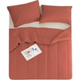 thumbnail image 4 of 1 Piece Luxury Thicker Pattern Comforter, 800 TC, 100% Egyptian Cotton, Oversized Super King Size Brick Red Solid Color, 4 of 6