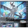 thumbnail image 4 of HD 1080P 5G WiFi Bluetooth Projector, LCD Technology 450" Display, 18000LM 4K Support Projector for Outdoor Movies, Home Theather Projector, 4 of 6