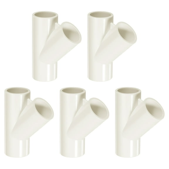 5Pcs Fitting, 3 Way 45 Degree Fitting 20mm Connectors Elbow Pipe Fittings Coupling Furniture Corner Connector for DIY Garden Support Structure, White