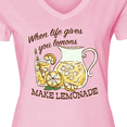 thumbnail image 4 of Inktastic When Life Gives You Lemons, Make Lemonade Women's V-Neck T-Shirt, 4 of 5