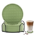 thumbnail image 1 of Hweilai Desk Protection Rubber Coaster with Holder, Non-Slip and Heat Resistant Coaster, 1 of 6