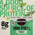 thumbnail image 3 of Jack Link's Mini Turkey Sticks, Savory Herb 8g of Protein Snacks, Under 100 Calories, On the Go Snacking, Keto & Paleo Snack, Carnivore Diet Ready, Individually Wrapped, 0.5 Oz. (12 Count), 3 of 3