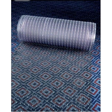 Clear Plastic Runner Rug Carpet Protector Mat Ribbed Multi-Grip 26in X 72in