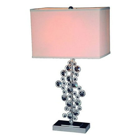 - Prismatic Crystal Sequin and Chrome Table Lamp