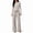 Khaki #7, variant on DORKASM Women's Striped 2 Piece Pants Outfits Long Sleeve Top Lounge Sets Casual Knit Button Down Lounge Outfits Army Green S