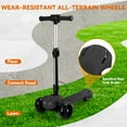 thumbnail image 5 of 3 Wheels Electric Scooter for Kids w/LCD Screen, Bluetooth Music, Light-Up Stem Deck & Wheels, 3 Heights Adjustable, 5MPH Safe Speed, Foldable Kids Electric Scooter for Boys Girls Ages 3-12, Black, 5 of 8