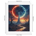 thumbnail image 2 of Paint By Numbers Kit for Adults Beginner - DIY Celestial Eclipse Over Mystic Spire Canvas Painting Kits for Adults, Frameless Paint By Number for Adults for Home Wall Decor 16x20 Inch, 2 of 7