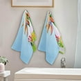 thumbnail image 4 of Easter Bunnies Couple Hand Towels, Carrots Eggs Kitchen Towel Ultra Soft and Absorbent,Decorative Fingertip Face Towel for Bathroom Hotel, 2 PCS, 28.3"x 14.4", 4 of 5