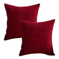 thumbnail image 2 of Spring Set Of 2 Corduroy Striped Cushion Covers 24x24 Inch Throw Pillow Covers For Living Room 24x24 In 2 Pack, 2 of 9