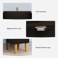 thumbnail image 4 of KAMEROUT Tall Narrow Storage Cabinet, Slim Bathroom Storage Organizer with Adjustable Shelves & 4 Leveling Feet, Freestanding Cabinet for Small Spaces, Kitchen, Living Room, Black, 4 of 7
