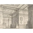 thumbnail image 2 of Alessandro Sanquirico 14x11 Gold Ornate Wood Frame and Double Matted Museum Art Print Titled - Interior of a Stateroom with Four Tables Displaying Urns and Tabernacles., 2 of 4