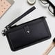 thumbnail image 5 of Monedero largo para mujer a la moda, tarjetero de PU, monedero, bolso de mano para mujer, plegable, grande Negro jinwen billetera larga mujer, 5 of 6
