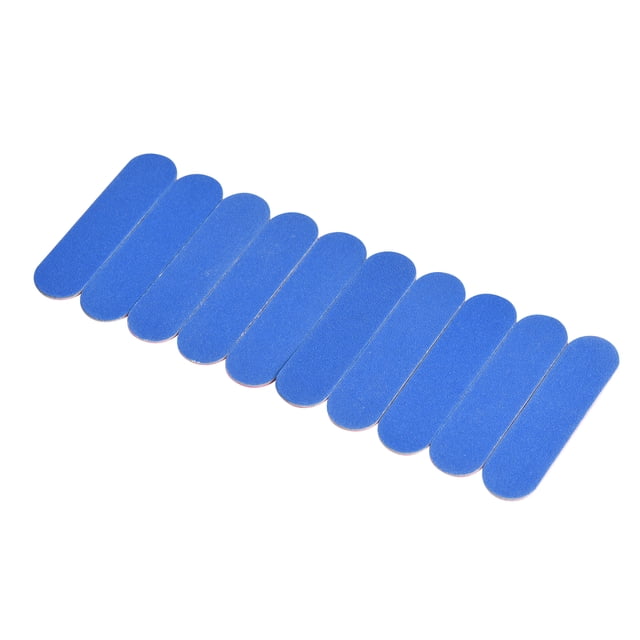 10 Pcs Double Face Nail Files Mini Tampons Jetables pour Ongles Bricolage Papier Sablé Embouts d'Ongles Rose Bleu Bloc de Ponçage Outils d'Art des Ongles