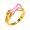 Pink, variant on Men's and Women's Stainless Steel Drop Oil Dainty Resilience Growth Rising Higher and Higher Ring Blue Size 9