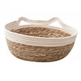 thumbnail image 5 of Hand Woven Cat Bed Basket Cat Sleeping Bed, Cushion Lounge Bed, Lovely Handmade Cat Scratching Baskets Cat Scratcher for Puppy Sharpen Claws white M, 5 of 10