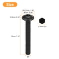 thumbnail image 2 of Uxcell Flanged Button Head Socket Cap Screws, 100 Pcs M4x30mm - 304 Stainless Steel Socket Drive Fasteners Bolts, Fully Thread Machine Screws (Black), 2 of 5