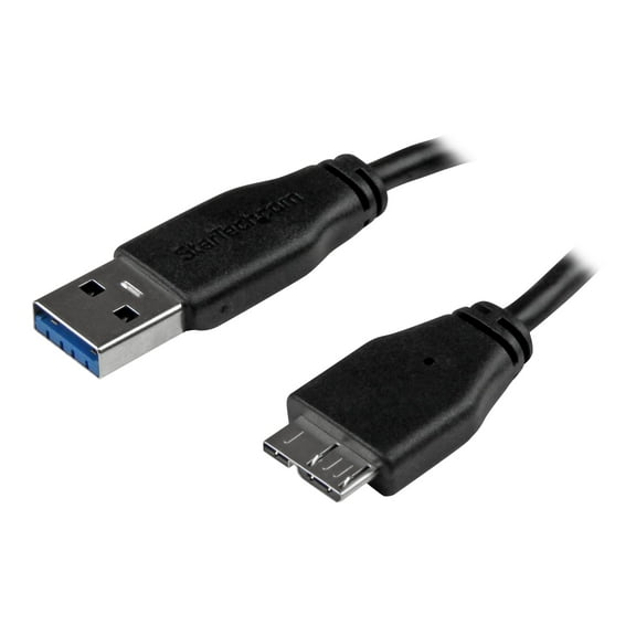 Startech 15cm [6in] Short Slim Superspeed Usb 3.0 A To Micro B Cable - M/m - Usb For Hard Drive