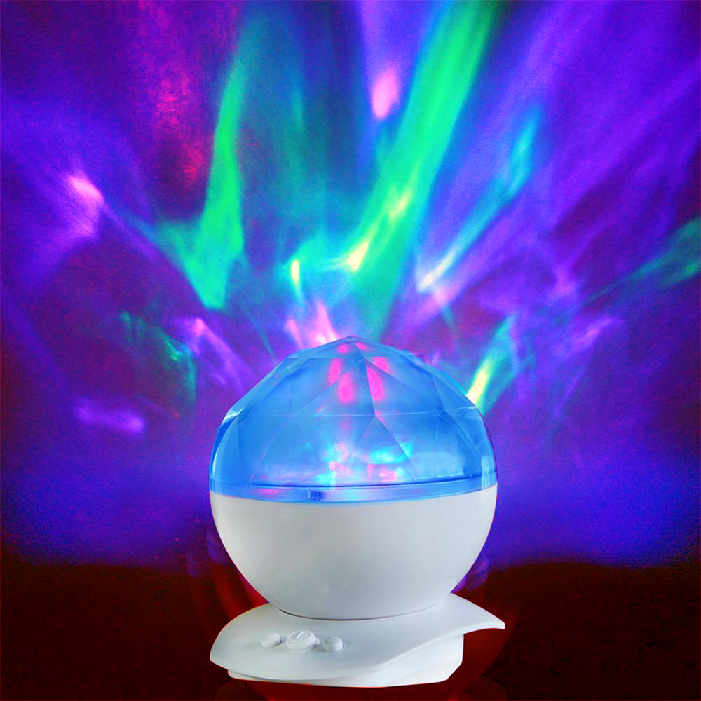 Relaxing Colorful Diamond Light Projection Lamp with Speaker - image 1 of 7