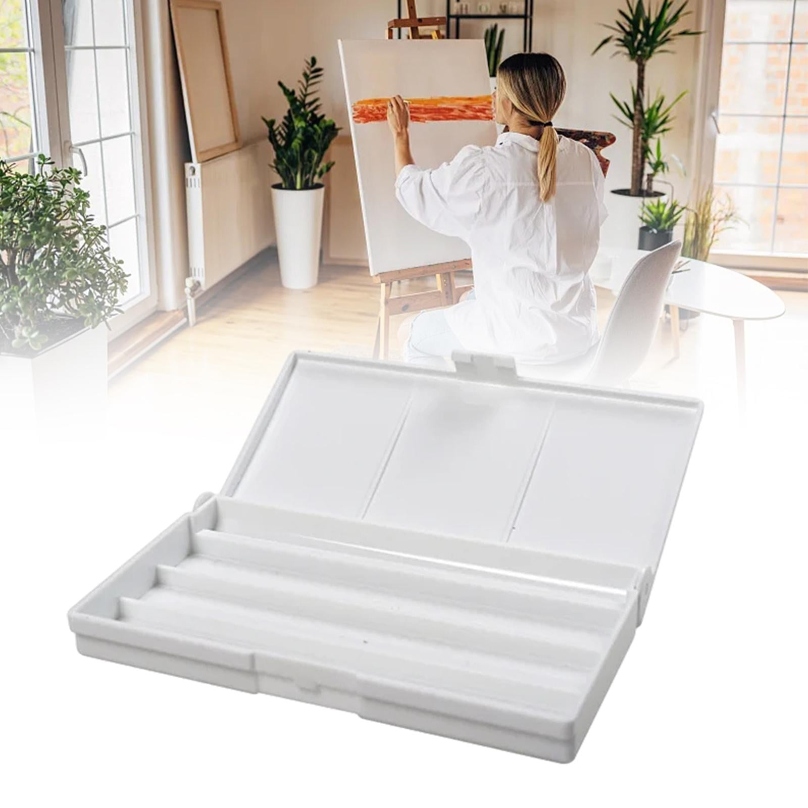 Milageto 3x Watercolor Palette Paint Pallet Portable Large Capacity Paint Palette Gouache Mixing Tray for Acrylic Oil Painting Hobbyists