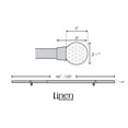 thumbnail image 3 of Linen Avenue Faceted Acrylic Single Window Curtain Rod Set, 66 to 120-inch, Brass, 3 of 5